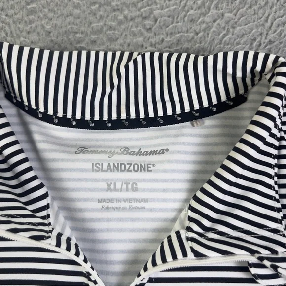 Tommy Bahama Shift Womens XL Black White Dress Aubrey Cassia Striped IslandZone - Picture 6 of 9
